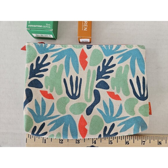 Cosmetic Bag & Lot Of 3 Products Innisfree, Ren, & Nelson Glow Eye Mask Sealed - Picture 10 of 12